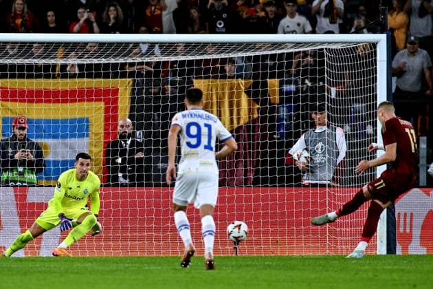 Dc Roma 24 10 2024 - Europa League Roma-Dinamo Kiev foto Domenico Cippitelli Image nella foto: gol Artem Dovbyk 