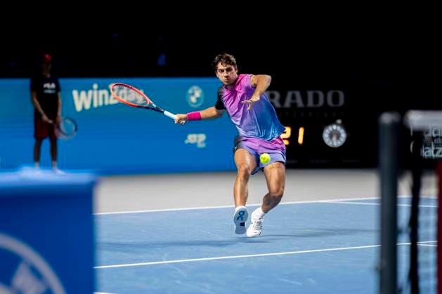 FLAVIO COBOLLI ITA in picture in match against ALEX DE MINAUR AUS at the ATP World Tour, Erste Bank Open at the Wiener Stadthalle Vienna