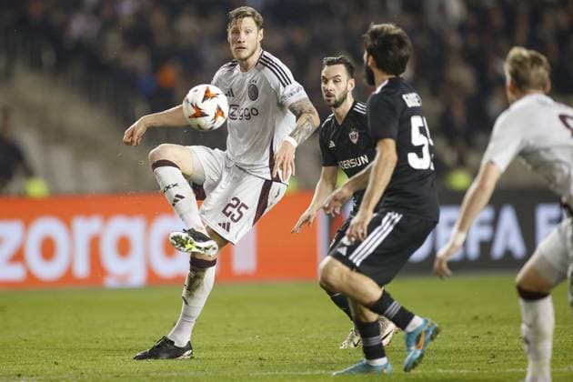 BAKOE, 24-10-2024, Tofiq Bahramov Stadium , season 2024 2025 , Europa League match between FK Qarabag and Ajax . Ajax player Wout Weghorst Qarabag - Ajax  x26552954x Copyright: