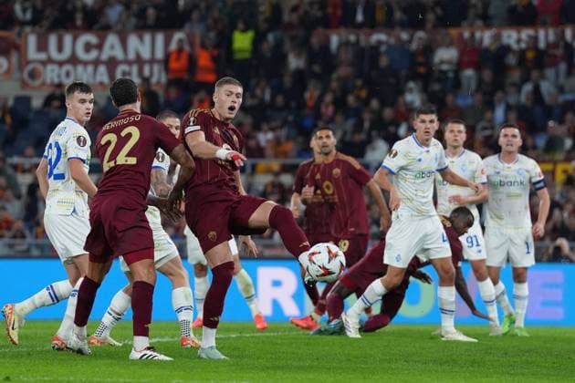 Roma s Artem Dovbyk during the UEFA Europa League single group between Roma and Dinamo Kiev at the Olympic Stadium in Rome, Italy - Thursday 24 October 2024 - Soccer  Copyright: xAlfredoxFalcone LaPressex