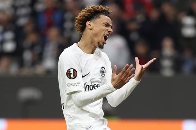 2024 10 24 UEFA Europa League phase Matchday 3 Eintracht Frankfurt Rigas FS v l , Hugo Ekitike Eintracht Frankfurt enttaeuscht, enttaeuscht schauend, dissapointed, traurig, frustiert, frust, gefrustet DFLB DFB REGULATIONS PROHIBIT ANY USE OF PHOTOGRAPHS as IMAGE SEQUENCES and or QUASI VIDEO Copyright: JoaquimxFerreira
