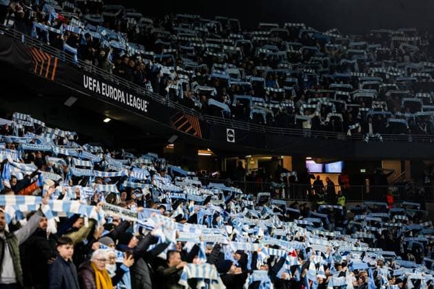 241024 Fans of Malmö FF during the UEFA Europa League football match between Malmö FF and Olympiacos on October 24, 2024 in Malmö Photo Petter Arvidson BILDBYRAN kod PA PA0907 fotboll football soccer fotball uefa europa league europa league malmö ff olympiacos bbeng publik  Copyright: PETTERxARVIDSON BB241024PA049