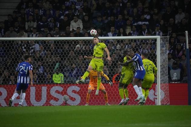PRT, UEFA Europa League, FC Porto vs Hoffenheim 24 10 2024, Estadio Do Dragao, Porto, PRT, UEFA Europa League, FC Porto vs Hoffenheim , pictured Arthur Chaves Hoffenheim Porto Estadio Do Dragao Portugal ,EDITORIAL USE ONLY