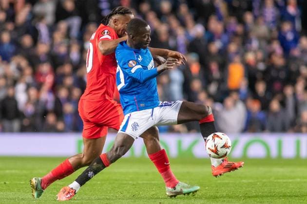 Rangers v Steaua Bucharest Europa League 24 10 2024. Mohamed Diomande of Rangers FC during the Europa League match between Rangers and Steaua Bucharest at Ibrox, Glasgow, Scotland on 24 October 2024. Editorial use only , Copyright: xColinxPoultneyx PSI-20659-0042
