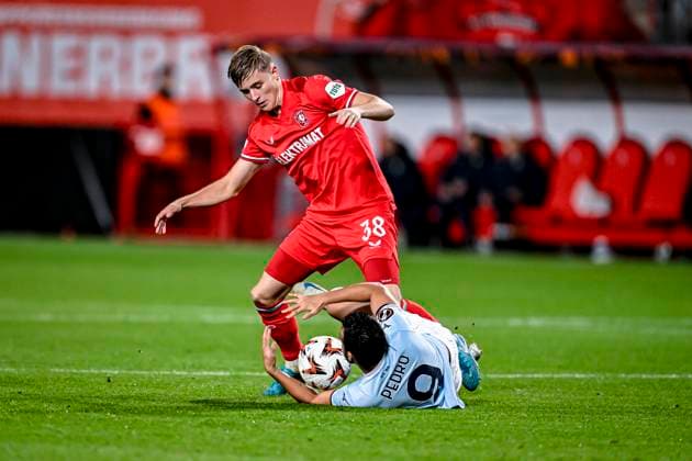FC Twente defender Max Bruns, Lazio forwarder Pedro Rodriguez, during the match Twente Lazio at the Grolsch Veste for the UEFA Europa League League phase Matchday 3 season 2024 2025 in ENSCHEDE, Netherlands on 24 october 2024, photo by Stefan Koops EYE4images DeFodi Images not used in POL SRB CRO FRA GBR NED ITA USA Defodi 746 196824 Defodi-746 not used in POL SRB CRO FRA GBR NED ITA USA