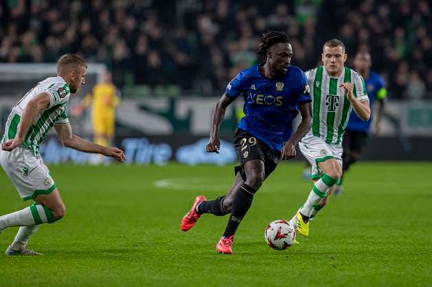 Ferencvarosi TC v OGC Nice - UEFA Europa League 2024 25 League Phase MD3 Evann Guessand of OGC Nice plays during the UEFA Europa League match at Groupama Arena in Budapest, Hungary, on October 24, 2024. Budapest Hungary  Copyright: xRobertxSzaniszlox originalFilename:szaniszlo-notitle241024_npFtr.jpg