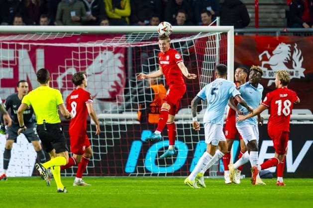 ENSCHEDE, Stadium Grolsch Veste, 24-10-2024 , season 2024 2025, Europa League during the match Twente - Lazio Roma FC Twente player Max Bruns Twente - Lazio Roma  x26560286x Copyright: