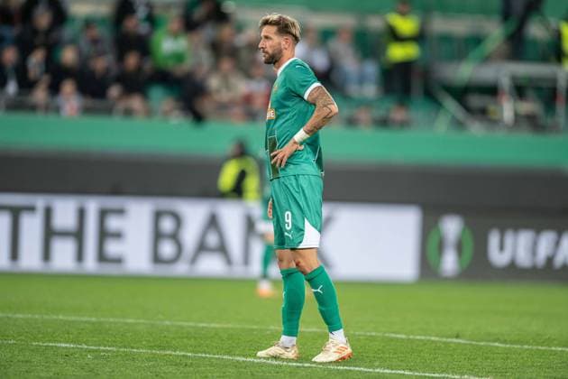 Guido Burgstaller during UEFA Conference league match, SK Rapid Wien - FC Noah , 24. october 2024 Copyright: xMICHALxFAJT,ZOSPORTU.SKx DSC_6572