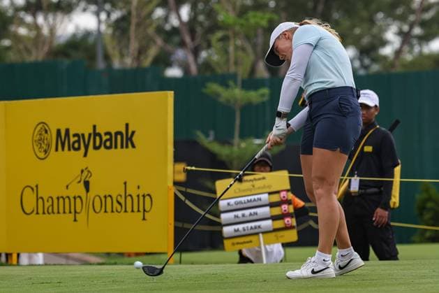 KUALA LUMPUR, - OCTOBER 25: Maja Stark of Sweden play a shot during the second round of the 2024 LPGA, Golf Damen Maybank Championship held at Kuala Lumpur Golf and Country Club in Kuala Lumpur, Malaysia on October 25, 2024, (Photo by Hazrin Yeob Men Shah Icon Sportswire) GOLF: OCT 25 LPGA Maybank Championship EDITORIAL USE ONLY Icon3782410251997