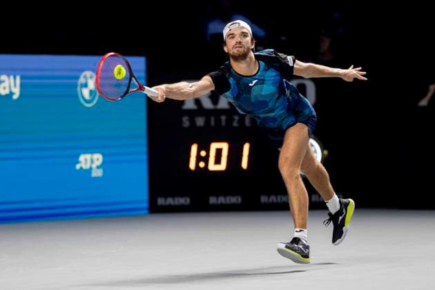 TOMAS MACHAC CZE in picture in match against JACK DRAPER GBR at the ATP World Tour, Erste Bank Open at the Wiener Stadthalle Vienna