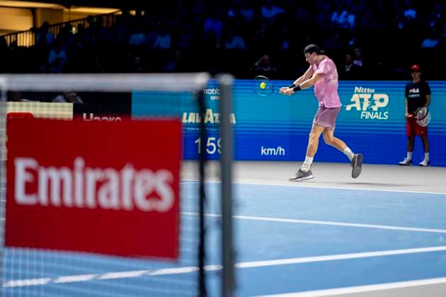 JACK DRAPER GBR in picture in match against TOMAS MACHAC CZE at the ATP World Tour, Erste Bank Open at the Wiener Stadthalle Vienna