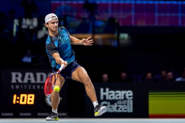 TOMAS MACHAC CZE in picture in match against JACK DRAPER GBR at the ATP World Tour, Erste Bank Open at the Wiener Stadthalle Vienna