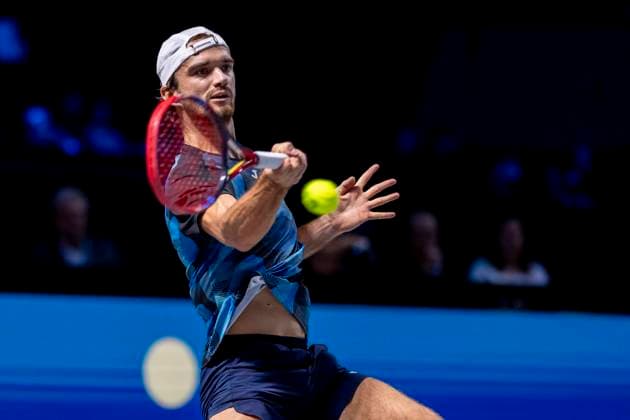 TOMAS MACHAC CZE in picture in match against JACK DRAPER GBR at the ATP World Tour, Erste Bank Open at the Wiener Stadthalle Vienna