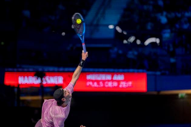 JACK DRAPER GBR in picture in match against TOMAS MACHAC CZE at the ATP World Tour, Erste Bank Open at the Wiener Stadthalle Vienna