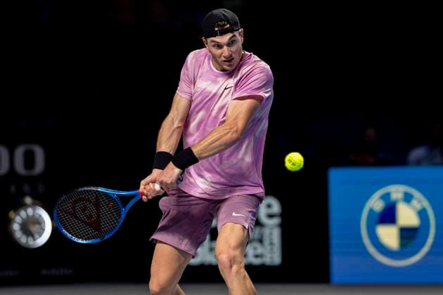 JACK DRAPER GBR in picture in match against TOMAS MACHAC CZE at the ATP World Tour, Erste Bank Open at the Wiener Stadthalle Vienna