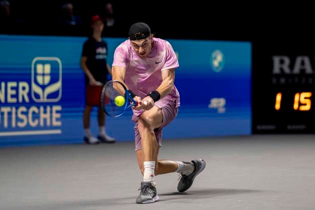 JACK DRAPER GBR in picture in match against TOMAS MACHAC CZE at the ATP World Tour, Erste Bank Open at the Wiener Stadthalle Vienna