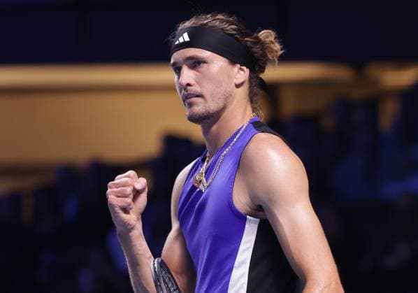 TENNIS - ATP, Tennis Herren Erste Bank Open VIENNA,AUSTRIA,25.OCT.24 - TENNIS - ATP World Tour, Erste Bank Open. Image shows the rejoicing of Alexander Zverev (GER).  GEPAxpictures xWalterxLuger