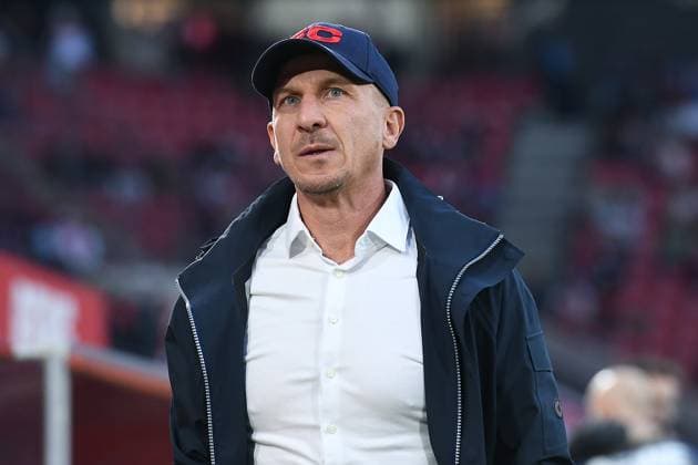 Soccer 2 Bundesliga 10 Matchday 1 FC Köln SC Paderborn 07 on 25 10 2024 at RheinEnergieStadion in Cologne Gerhard Struber Coach Head Coach Cologne DFL regulations prohibit any use of photographs as image sequences and or quasi video xRx