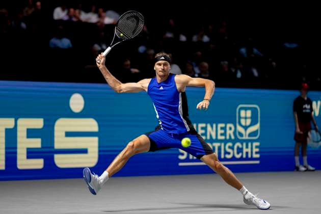 ALEXANDER ZVEREV GER in picture in match against LORENZO MUSETTI ITA at the ATP World Tour, Erste Bank Open at the Wiener Stadthalle Vienna