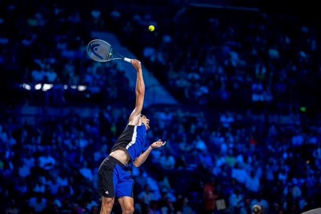 ALEXANDER ZVEREV GER in picture in match against LORENZO MUSETTI ITA at the ATP World Tour, Erste Bank Open at the Wiener Stadthalle Vienna