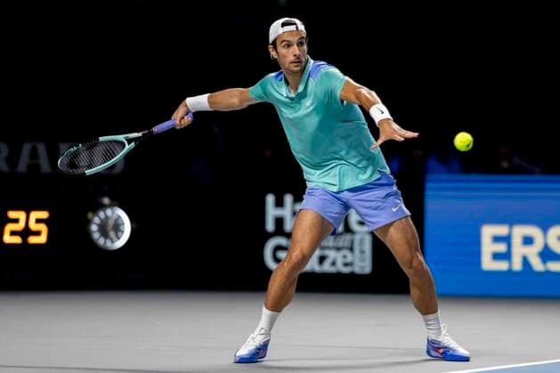 LORENZO MUSETTI ITA in picture in match against ALEXANDER ZVEREV GER at the ATP World Tour, Erste Bank Open at the Wiener Stadthalle Vienna