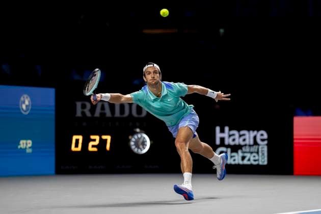 LORENZO MUSETTI ITA in picture in match against ALEXANDER ZVEREV GER at the ATP World Tour, Erste Bank Open at the Wiener Stadthalle Vienna