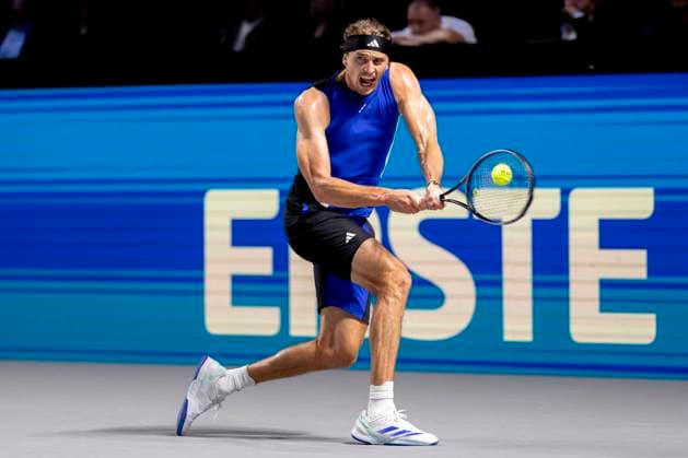 ALEXANDER ZVEREV GER in picture in match against LORENZO MUSETTI ITA at the ATP World Tour, Erste Bank Open at the Wiener Stadthalle Vienna