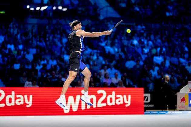 ALEXANDER ZVEREV GER in picture in match against LORENZO MUSETTI ITA at the ATP World Tour, Erste Bank Open at the Wiener Stadthalle Vienna