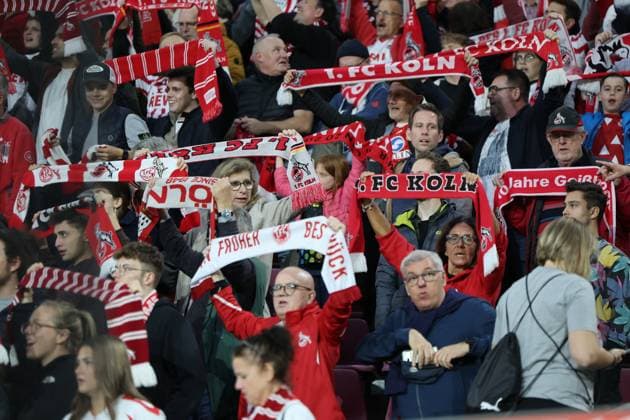 GER, 2 FBL 1 FC Koeln vs SC Paderborn 25 10 2024, Rheinenergie Stadion, Koeln, GER, 2 FBL 1 FC Koeln vs SC Paderborn, in picture fans, friendly, atmosphere, colorful, national color, made up, emotions, scarves, Koelner nordphotoxGmbHx xMeuter nph00351
