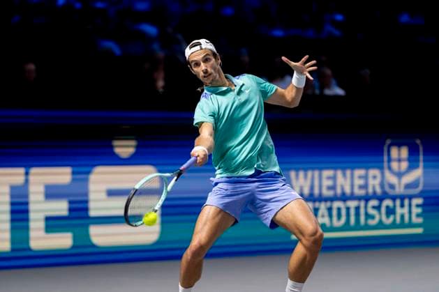 LORENZO MUSETTI ITA in picture in match against ALEXANDER ZVEREV GER at the ATP World Tour, Erste Bank Open at the Wiener Stadthalle Vienna