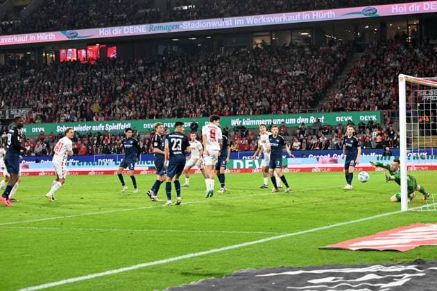 Jan Thielmann 1 FC Koeln goal for 1 0 during the 2 Bundesliga match between 1 FC Köln and SC Paderborn 07 at RheinEnergieStadion on October 25, 2024 in Cologne, Germany Photo by Ralf Treese DeFodi Images Jan Thielmann 1 FC Koeln scores his team™s first goal during the 2 Bundesliga match between 1 FC Köln and SC Paderborn 07 at RheinEnergieStadion on October 25, 2024 in Cologne, Germany Photo by Ralf Treese DeFodi Images DFB DFL REGULATIONS PROHIBIT ANY USE OF PHOTOGRAPHS AS IMAGE SEQUENCES AND OR QUASI VIDEO not used in POL SRB CRO FRA GBR NED ITA USA Defodi 521 KOEPAD20241025 030 Defodi-521 not used in POL SRB CRO FRA GBR NED ITA USA DFB DFL REGULATIONS PROHIBIT ANY USE OF PHOTOGRAPHS AS IMAGE SEQUENCES AND OR QUASI-VIDEO.