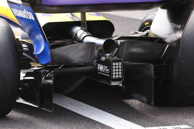 Williams Racing FW46, mechanical detail beam wing, aerodynamism, aerodynamic, aerodynamics during the Formula 1 Gran Premio de la Ciudad de Mexico 2024, 20th round of the 2024 Formula One World Championship, WM, Weltmeisterschaft from October 25 to 27, 2024 on the Autodromo Hermanos Rodriguez, in Mexico City, Mexico - F1 - MEXICO CITY GRAND PRIX 2024 DPPI Panoramic  241025_R20_MESSICO_DP_EA028118