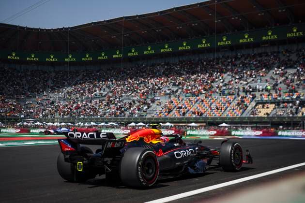 11 PEREZ Sergio (mex), Red Bull Racing RB20, action during the Formula 1 Gran Premio de la Ciudad de Mexico 2024, 20th round of the 2024 Formula One World Championship, WM, Weltmeisterschaft from October 25 to 27, 2024 on the Autodromo Hermanos Rodriguez, in Mexico City, Mexico - F1 - MEXICO CITY GRAND PRIX 2024 DPPI Panoramic  241025_R20_MESSICO_FGDN7451