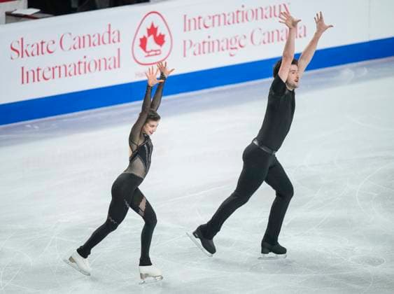 Anastasia Golubeva and Hector Giotopoulos Moore of Australia skate during the pairs short program at the ISU Figure skating, Eiskunstlauf Skate Canada competition on October 25, 2024 in Halifax, Canada. Noxthirdxpartyxsales  (271144326)