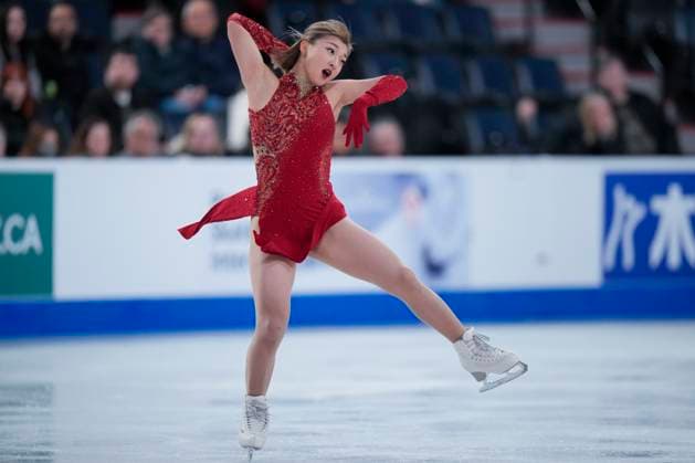 Kaori Sakamoto of Japan skates during the womens short program at the ISU Figure skating, Eiskunstlauf Skate Canada competition on October 25, 2024 in Halifax, Canada. Noxthirdxpartyxsales  (271158826)