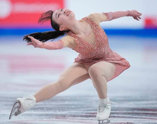 Rino Matsuike of Japan skates during the womens short program at the ISU Figure skating, Eiskunstlauf Skate Canada competition on October 25, 2024 in Halifax, Canada. Noxthirdxpartyxsales  (271159380)