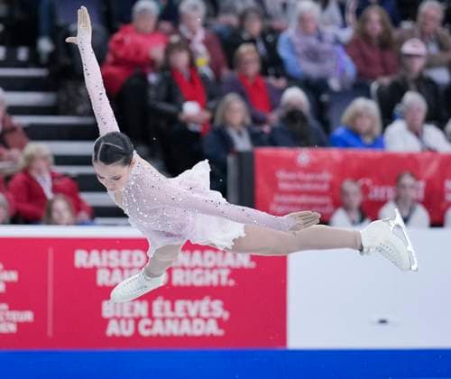 Elyce Lin-Gracey of the U.S. skates during the womens short program at the ISU Figure skating, Eiskunstlauf Skate Canada competition on October 25, 2024 in Halifax, Canada. Noxthirdxpartyxsales  (271159709)