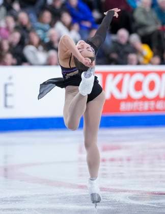 Kaya Ruiter of Canada skates during the womens short program at the ISU Figure skating, Eiskunstlauf Skate Canada competition on October 25, 2024 in Halifax, Canada. Noxthirdxpartyxsales  (271159583)