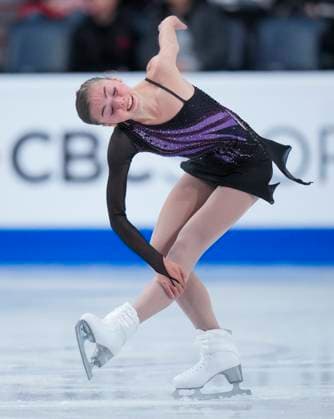 Kaya Ruiter of Canada skates during the womens short program at the ISU Figure skating, Eiskunstlauf Skate Canada competition on October 25, 2024 in Halifax, Canada. Noxthirdxpartyxsales  (271159597)