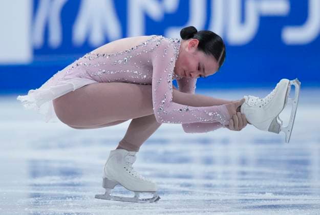 Elyce Lin-Gracey of the U.S. skates during the womens short program at the ISU Figure skating, Eiskunstlauf Skate Canada competition on October 25, 2024 in Halifax, Canada. Noxthirdxpartyxsales  (271159731)