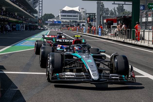 MEXICO CITY, MEXICO: Andrea Kimi Antonelli, racing for the Mercedes team during the 2024 Formula 1 Mexico City Grand Prix at the Autodromo Hermanos Rodriguez in Mexico City, Mexico