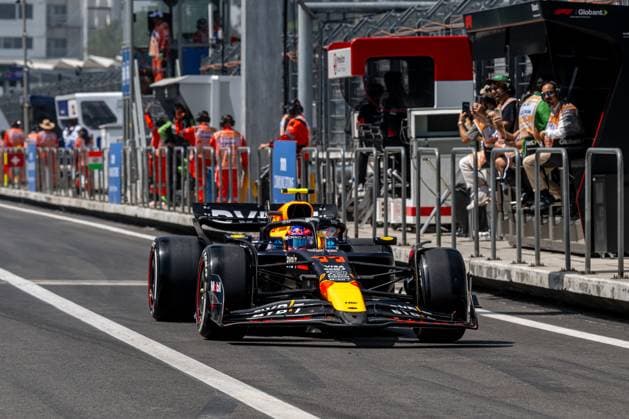 MEXICO CITY, MEXICO: Sergio Perez, racing for the Red Bull Racing team during the 2024 Formula 1 Mexico City Grand Prix at the Autodromo Hermanos Rodriguez in Mexico City, Mexico