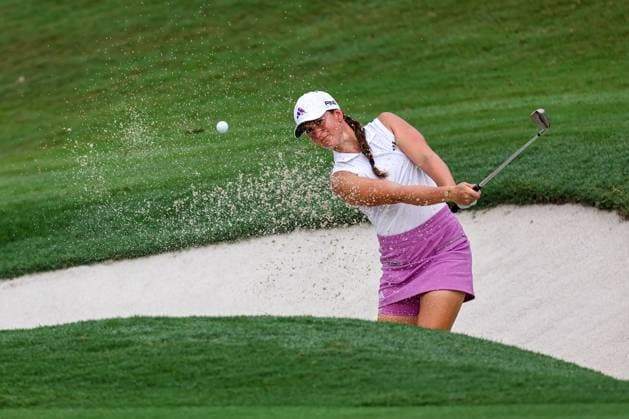 KUALA LUMPUR, - OCTOBER 26: Linn Grant of Sweden play a shot during the third round of the 2024 LPGA, Golf Damen Maybank Championship held at Kuala Lumpur Golf and Country Club in Kuala Lumpur, Malaysia on October 26, 2024.(Photo by Hazrin Yeob Men Shah Icon Sportswire) GOLF: OCT 26 LPGA Maybank Championship EDITORIAL USE ONLY Icon3782410260324