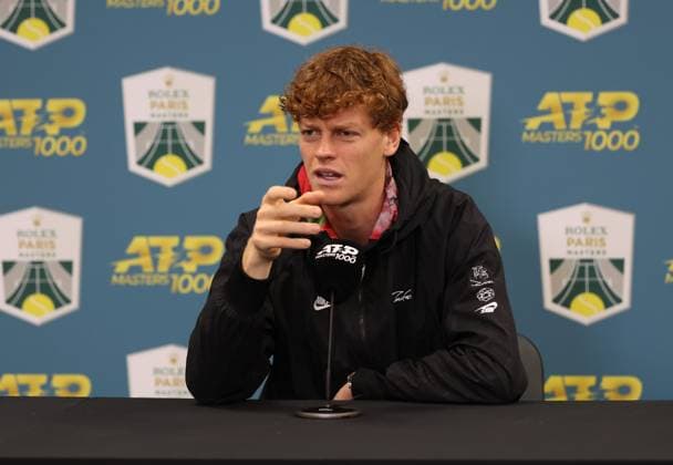 ROLEX PARIS MASTERS TENNIS 2024 Thierry Larret Maxppp. Tennis. Rolex Paris Masters. Accorhotels Arena, Paris (75), le 26 Octobre 2024. Conference de presse Jannik SINNER (ITA) Paris (75) ACCORHOTELS ARENA ILE DE FRANCE FRANCE  Copyright: xMAXPPPxThierryxLarretx TL_20241026_9108 0775453527st