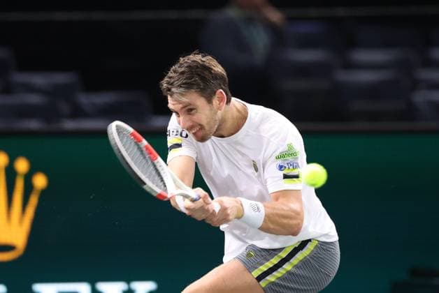 ROLEX PARIS MASTERS TENNIS 2024 Thierry Larret Maxppp. Tennis. Rolex Paris Masters. Accorhotels Arena, Paris (75), le 26 Octobre 2024. Qualifications : Cameron NORRIE (GBR) vs Quentin HALYS (FRA) Paris (75) ACCORHOTELS ARENA ILE DE FRANCE FRANCE  Copyright: xMAXPPPxThierryxLarretx TL_20241026_9001 0775453201st
