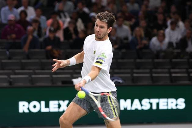 ROLEX PARIS MASTERS TENNIS 2024 Thierry Larret Maxppp. Tennis. Rolex Paris Masters. Accorhotels Arena, Paris (75), le 26 Octobre 2024. Qualifications : Cameron NORRIE (GBR) vs Quentin HALYS (FRA) Paris (75) ACCORHOTELS ARENA ILE DE FRANCE FRANCE  Copyright: xMAXPPPxThierryxLarretx TL_20241026_9003 0775453474st