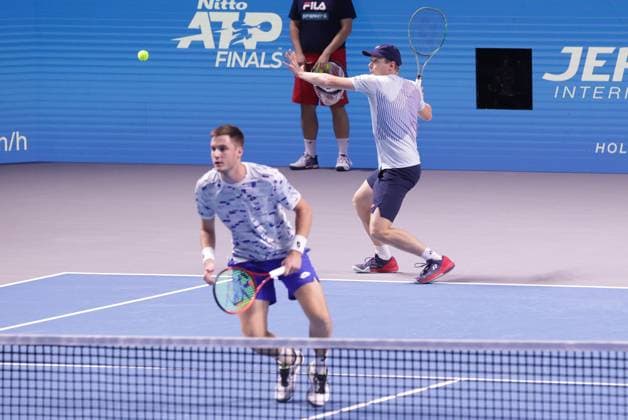 TENNIS - ATP, Tennis Herren Erste Bank Open VIENNA,AUSTRIA,26.OCT.24 - TENNIS - ATP World Tour, Erste Bank Open. Image shows Henry Patten (GBR) and Harri Heliovaara (FIN).  GEPAxpictures xWalterxLuger