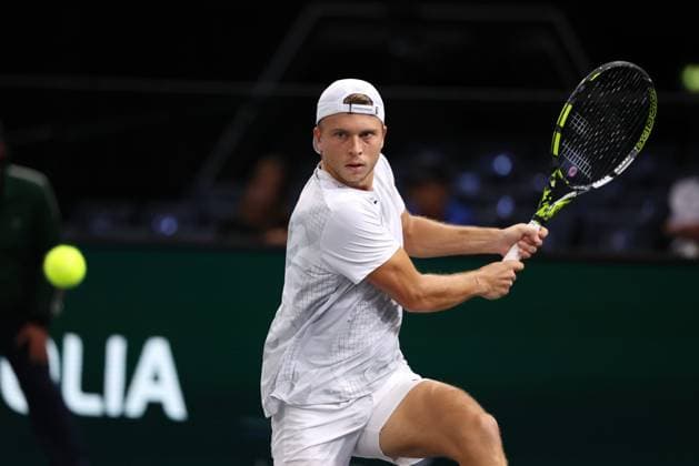 ROLEX PARIS MASTERS TENNIS 2024 Thierry Larret Maxppp. Tennis. Rolex Paris Masters. Accorhotels Arena, Paris (75), le 26 Octobre 2024. Qualifications : Alexandre MULLER (FRA) vs Roberto CARBALLES BAENA (ESP) Paris (75) ILE DE FRANCE FRANCE  Copyright: xMAXPPPxThierryxLarretx TL_20241026_7106 0775477970st