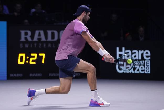 TENNIS - ATP, Tennis Herren Erste Bank Open VIENNA,AUSTRIA,26.OCT.24 - TENNIS - ATP World Tour, Erste Bank Open. Image shows Karen Khachanov (RUS).  GEPAxpictures xWalterxLuger