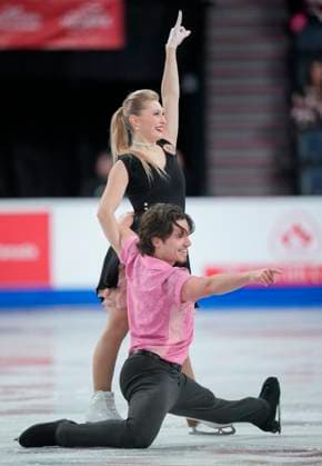 Alicia Fabbri and Paul Ayer of Canada skate during the rhythm dance program at the ISU Figure skating, Eiskunstlauf Skate Canada competition on October 26, 2024 in Halifax, Canada. Noxthirdxpartyxsales  (271236073)